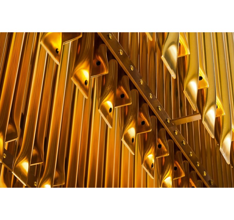 Lampa wisząca GALLIANO LONG ciemne złoto - aluminium, stal węglowa