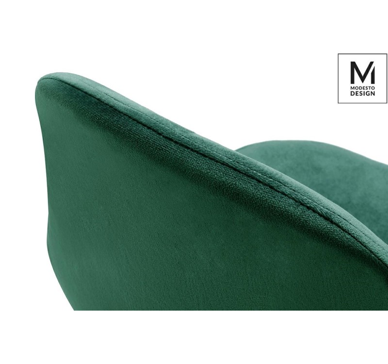 MODESTO krzesło LUCY zielone - welur, metal