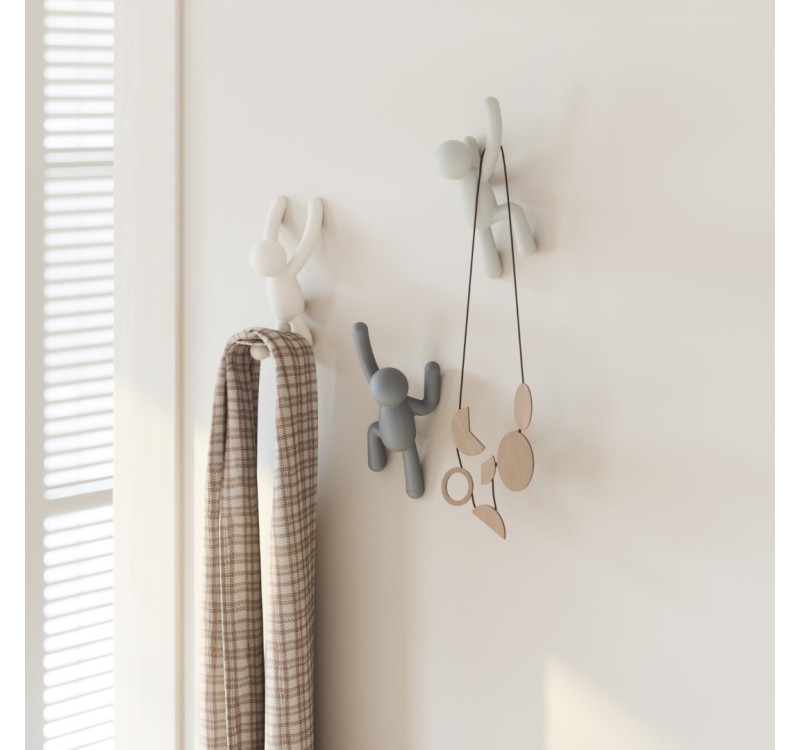 UMBRA wieszak ścienny BUDDY ciemnoszary - jasnoszary - biały