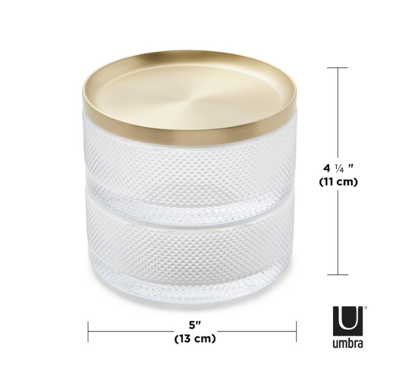 UMBRA pojemnik na biżuterię TESORA - mosiądz