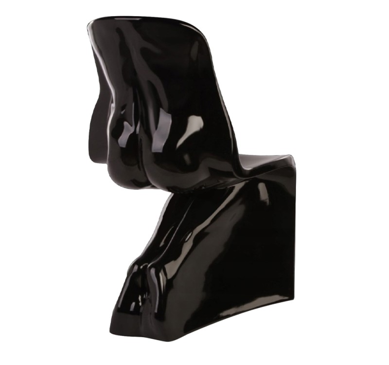 Krzesło HIM czarne - włókno szklane lakierowane