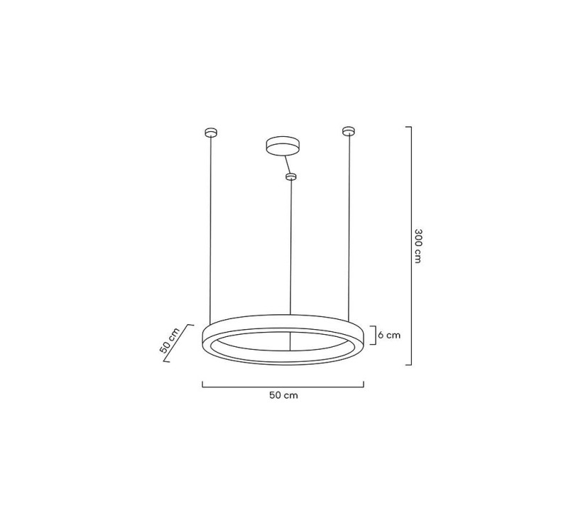 MOOSEE lampa wisząca RING LUXURY 50  złota