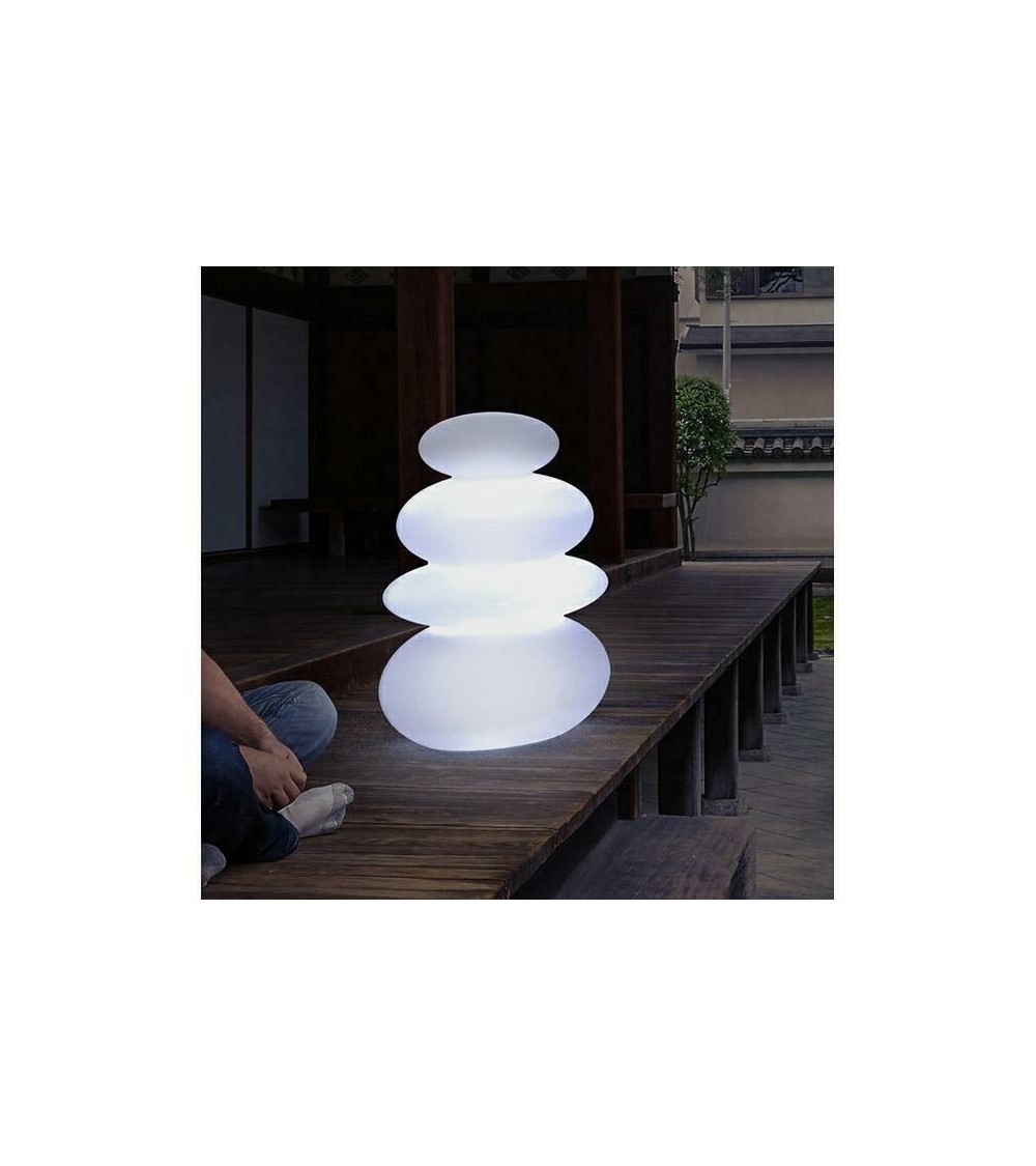 NEW GARDEN lampa ogrodowa BALANS BATTERY biała