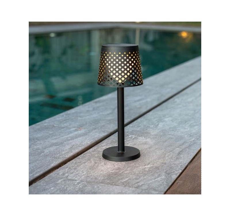 NEW GARDEN lampa ogrodowa GRETA SOLAR NEGRO 5in1 czarna