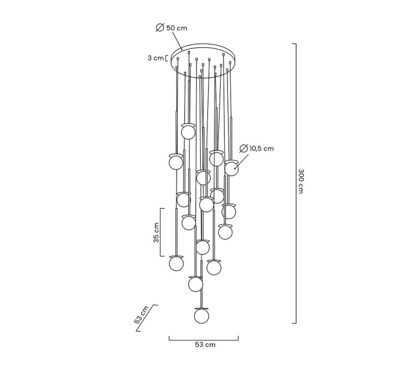 Lampa wisząca CANNON DISC 16 miedziana