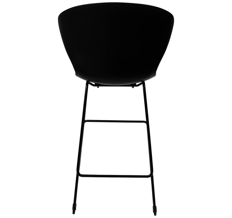 Krzesło barowe ALI czarny - polipropylen, metal