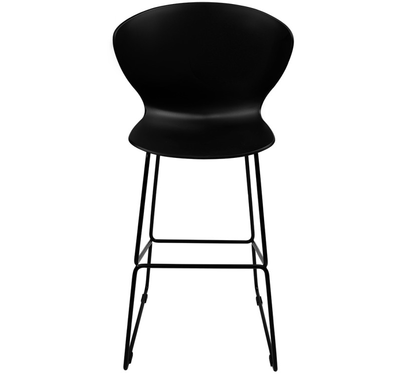 Krzesło barowe ALI czarny - polipropylen, metal