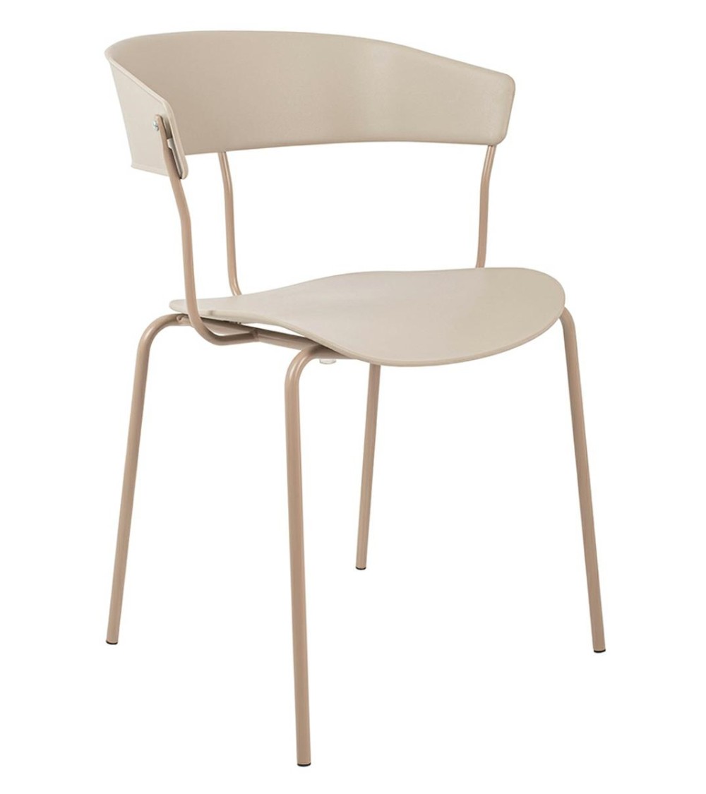 Krzesło JETT beżowe - polipropylen, metal