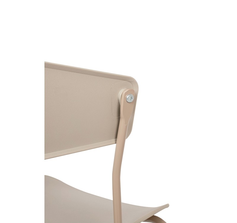 Krzesło JETT beżowe - polipropylen, metal