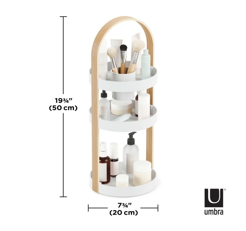 UMBRA organizer na kosmetyki BELLWOOD biały naturalny