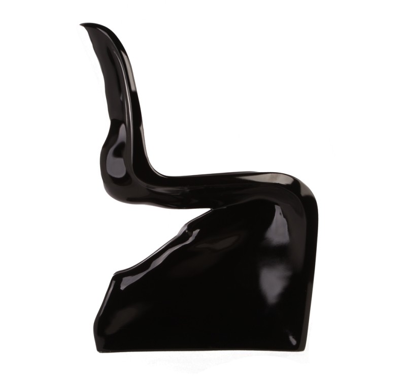 Krzesło HER czarne - włókno szklane lakierowane