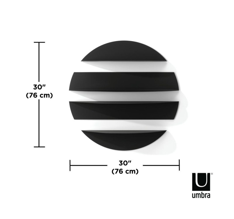 UMBRA półki ścienne SOLIS czarne