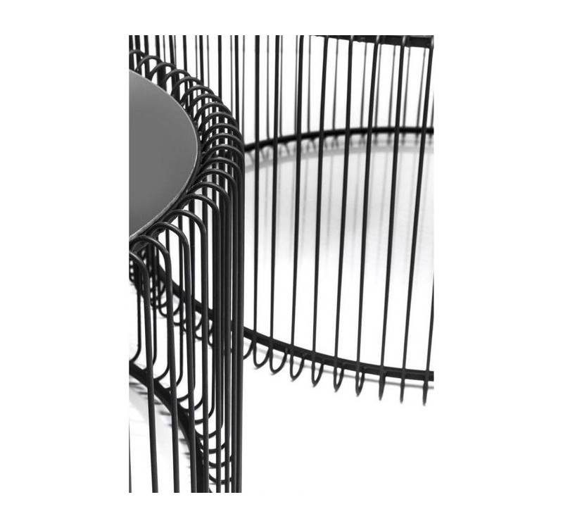 KARE zestaw stolików kawowych WIRE czarny