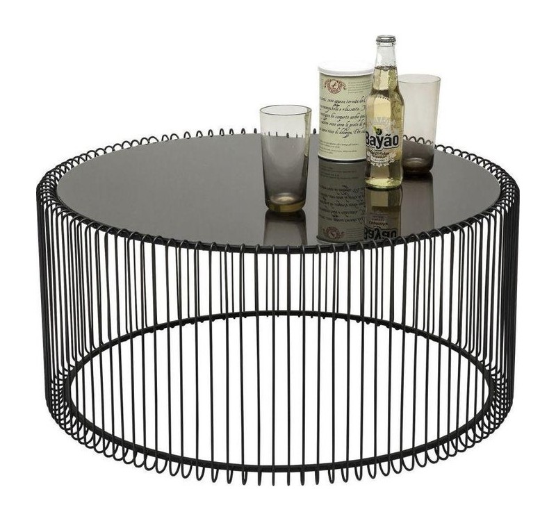 KARE zestaw stolików kawowych WIRE czarny