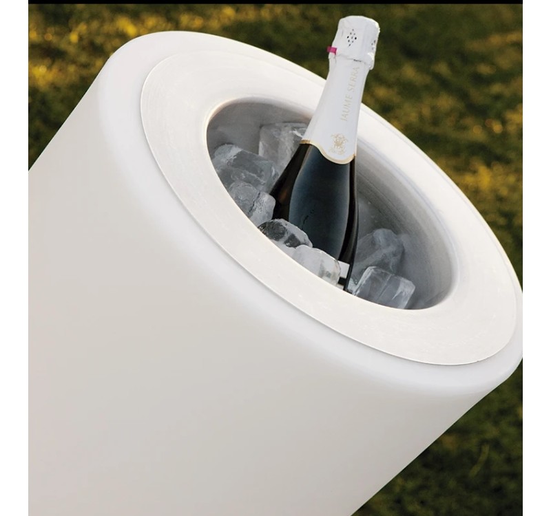 NEW GARDEN donica BAMBU 90 BATTERY biała