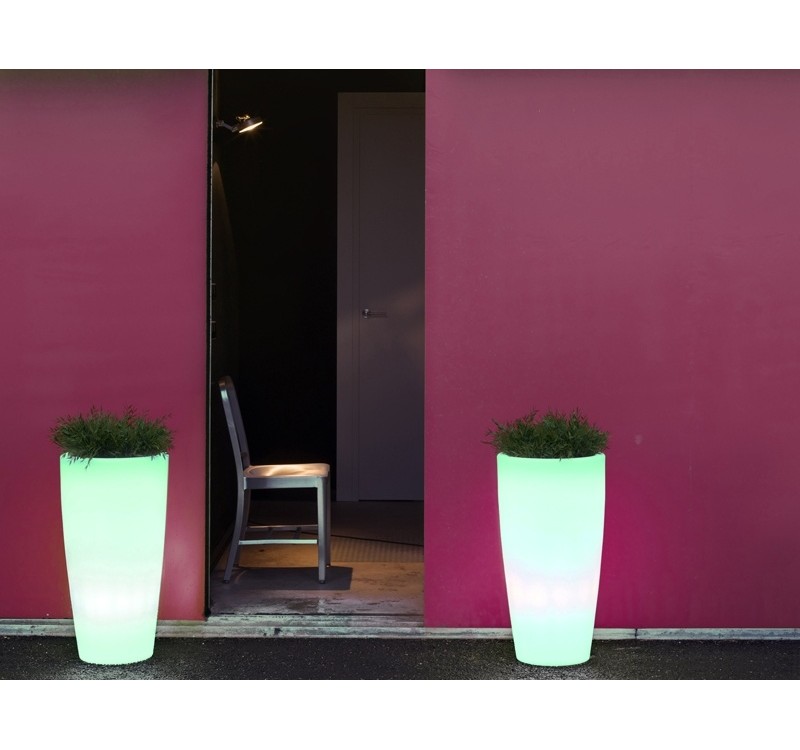 NEW GARDEN donica BAMBU 90 BATTERY biała