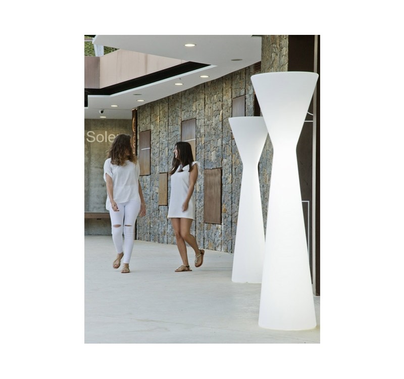 NEW GARDEN lampa podłogowa KONIKA 170 BATTERY biała