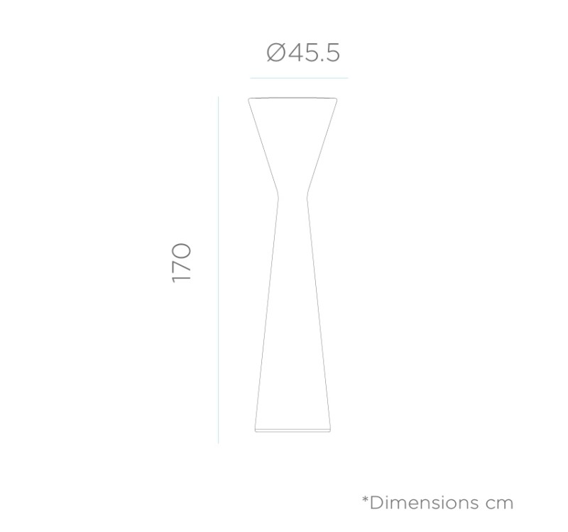 NEW GARDEN lampa podłogowa KONIKA 170 BATTERY biała