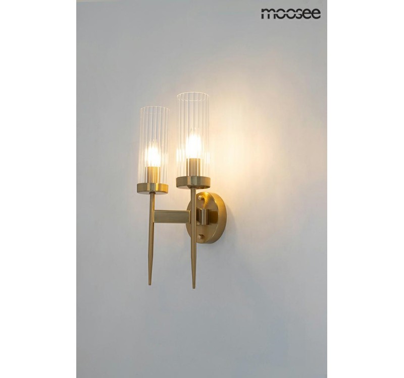 MOOSEE lampa ścienna TORCH TWIN złota