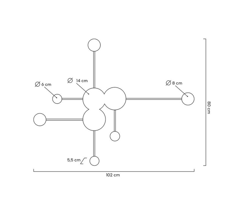 MOOSEE lampa ścienna SHADOW MULTI czarna