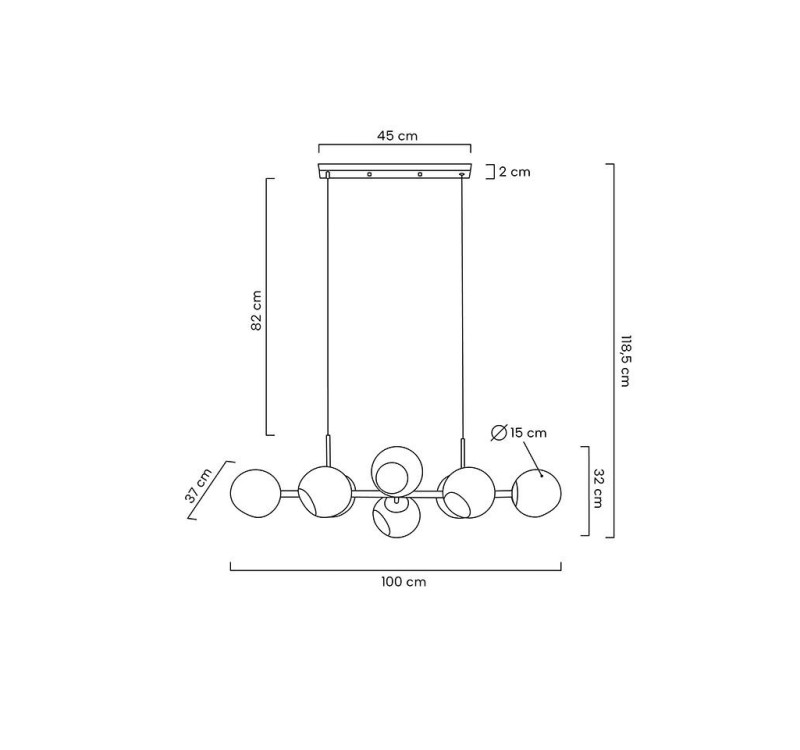 MOOSEE lampa wisząca ROMEO BLACK czarna