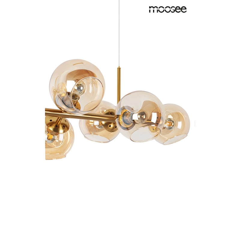 MOOSEE lampa wisząca ROMEO GOLD złota / bursztynowa