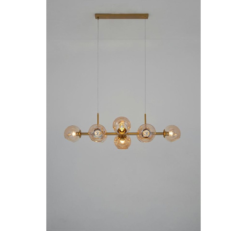 MOOSEE lampa wisząca ROMEO GOLD złota / bursztynowa