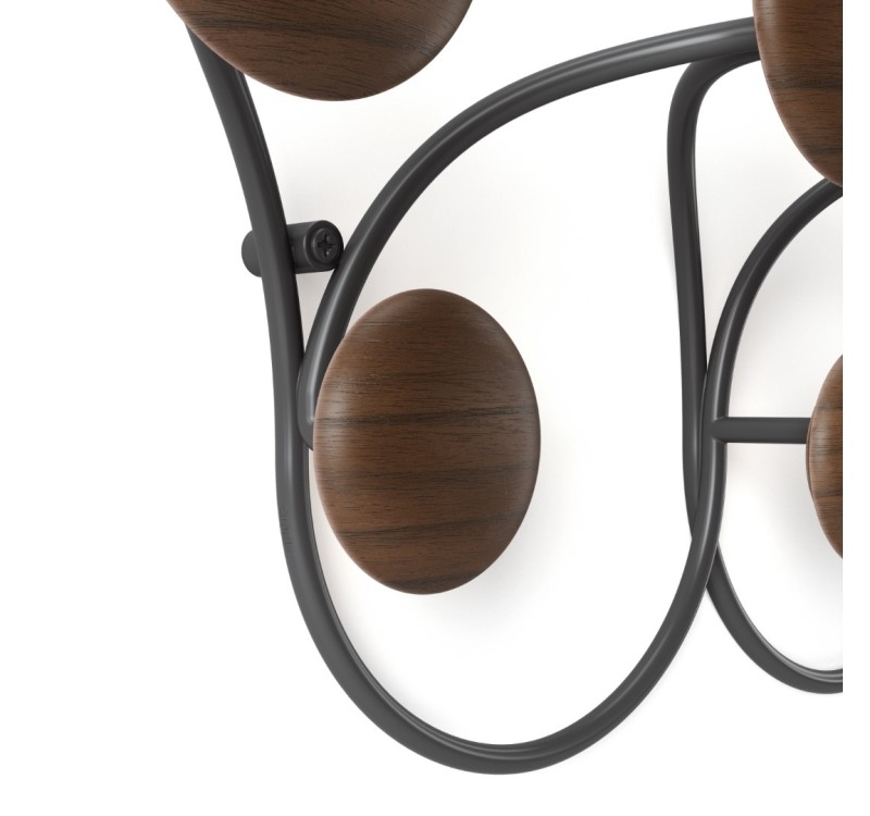 UMBRA wieszak na ubrania DOTSY 7 czarny orzech