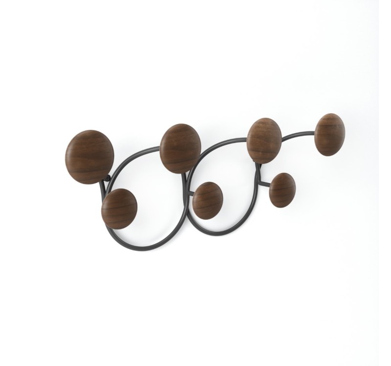 UMBRA wieszak na ubrania DOTSY 7 czarny orzech