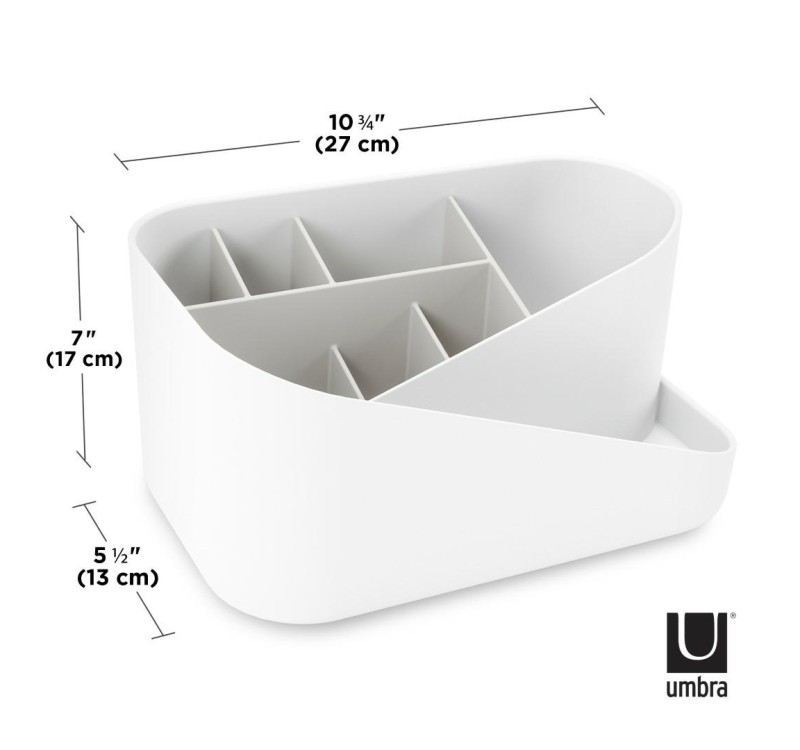 UMBRA organizer kosmetyków GLAM biało-szary