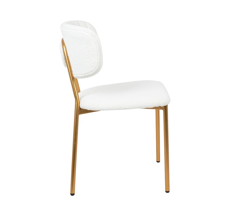 Krzesło FABIOLA BOUCLE białe