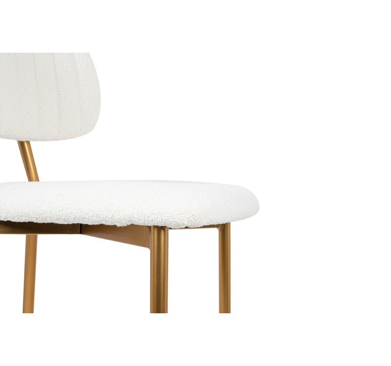 Krzesło FABIOLA BOUCLE białe