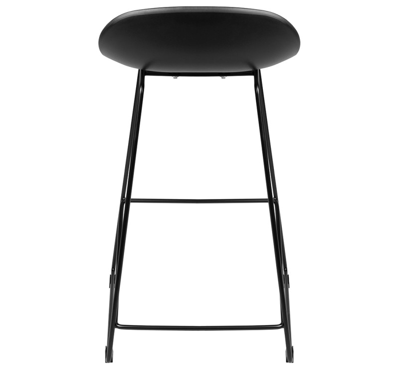 Krzesło barowe ROLF czarne 66 cm - polipropylen, metal