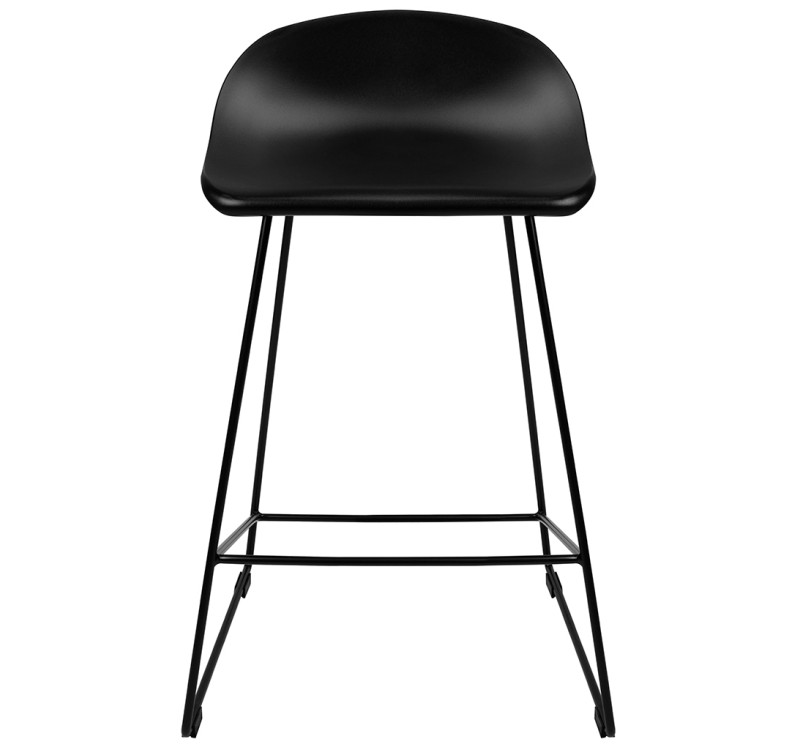 Krzesło barowe ROLF czarne 66 cm - polipropylen, metal