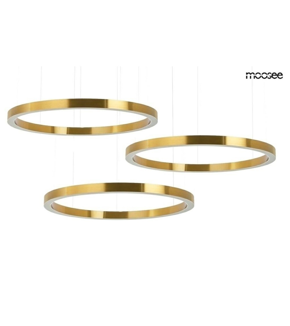 MOOSEE lampa wisząca RING 100 + 100 +     100 złota na jednej podsufitce