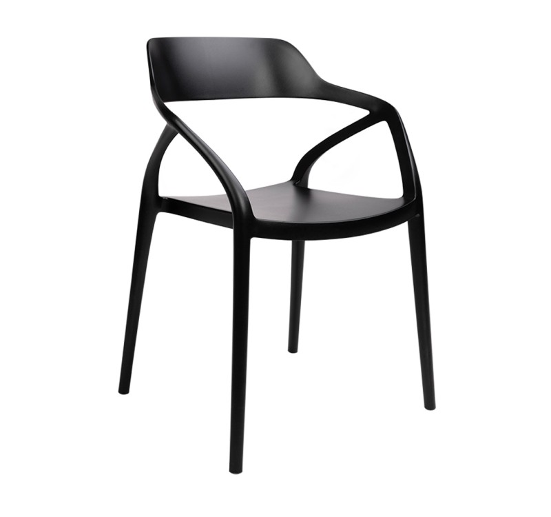 Krzesło GLORIA czarne - polipropylen