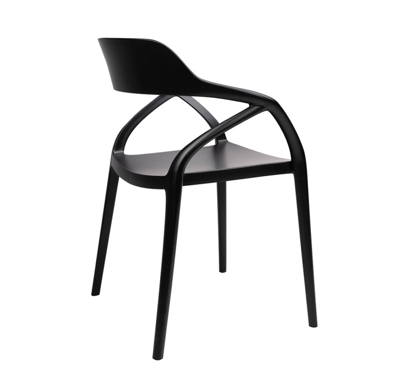 Krzesło GLORIA czarne - polipropylen