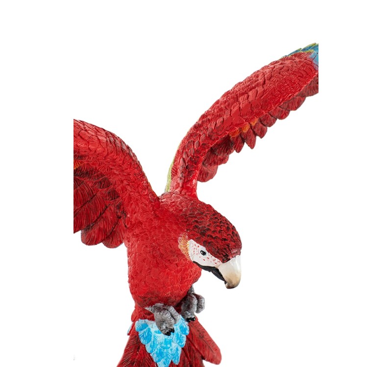 KARE dekoracja PAPUGA ROZŁOŻONE  SKRZYDŁA 52x61 cm czerwona / niebieska