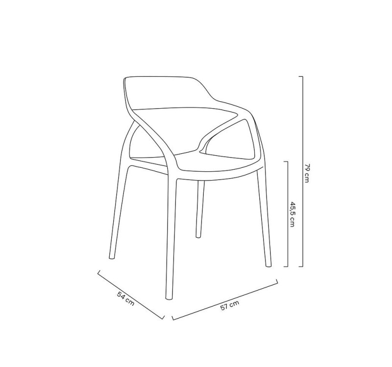 Krzesło GLORIA czarne - polipropylen