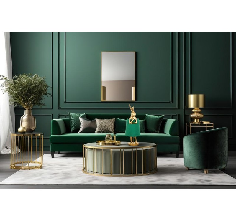 KARE lampa stołowa RABBIT 68 cm  złota / zielona