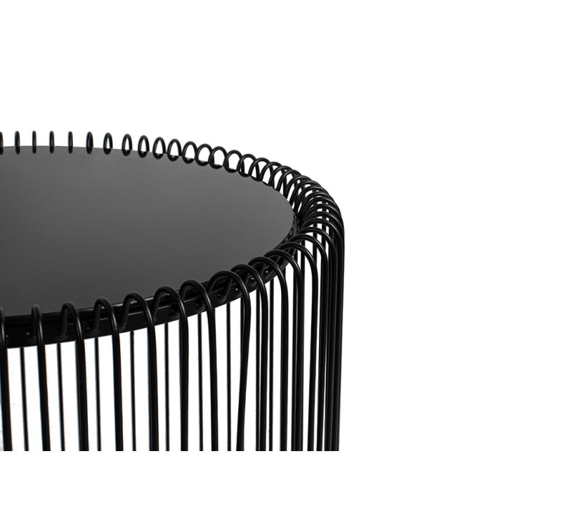 KARE zestaw stolików kawowych WIRE 44 cm czarny