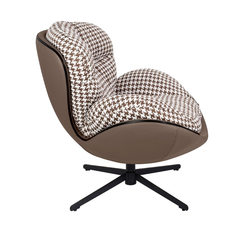 Fotel obrotowy HIPPO brązowa pepitka