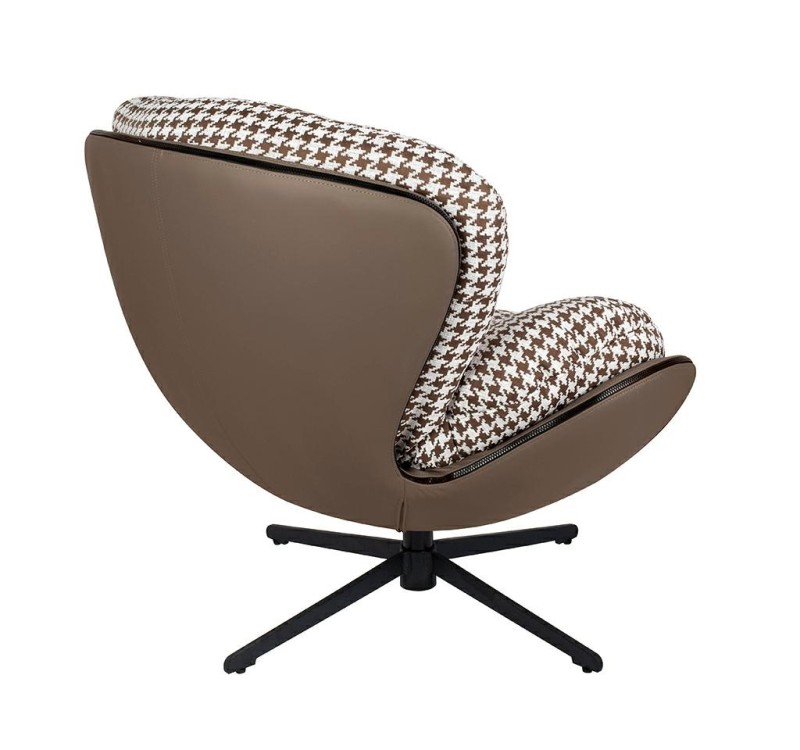 Fotel obrotowy HIPPO brązowa pepitka