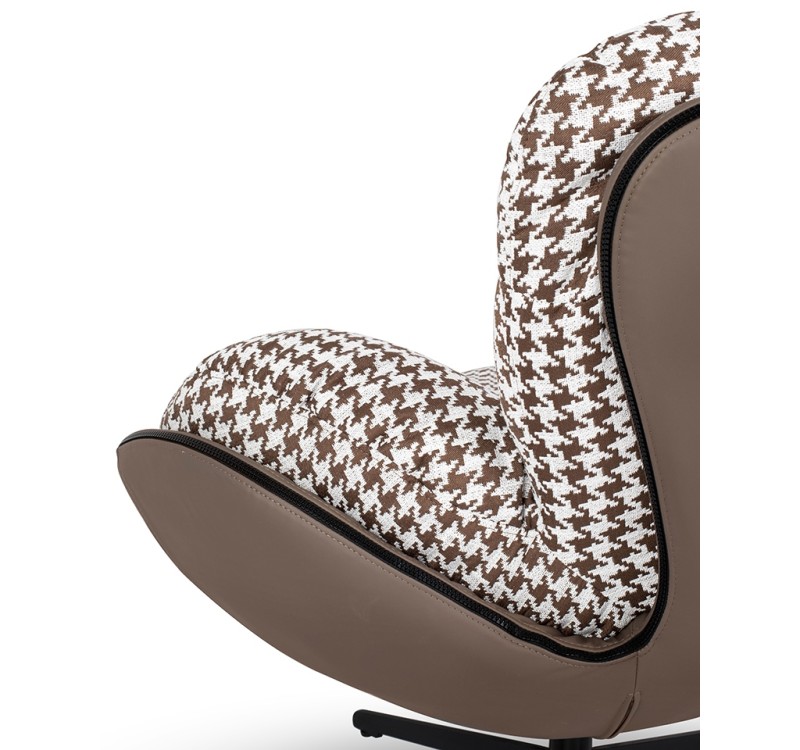 Fotel obrotowy HIPPO brązowa pepitka