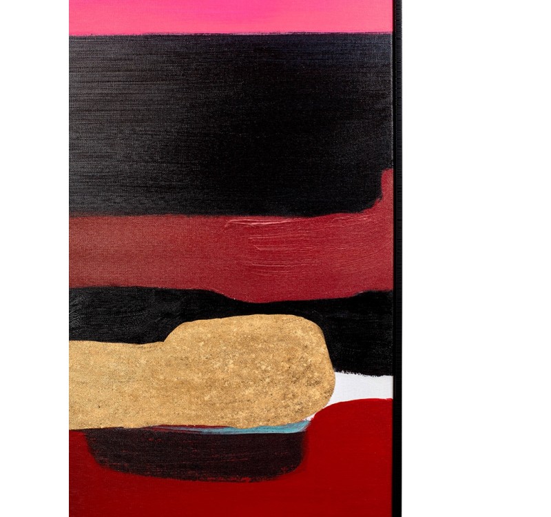 KARE obraz ABSTRACT SHAPES PINK  73x143 cm