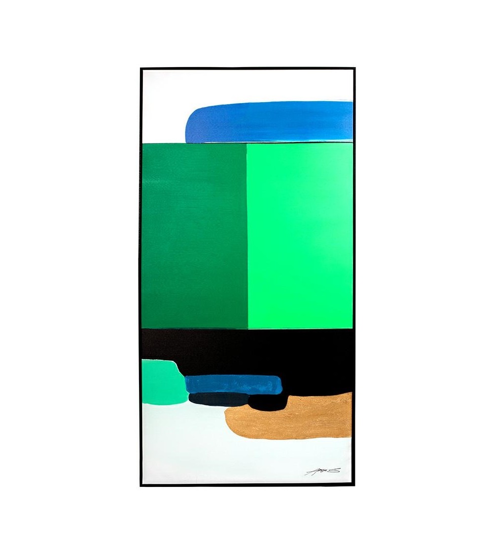 KARE obraz ABSTRACT SHAPES GREEN  73x143 cm