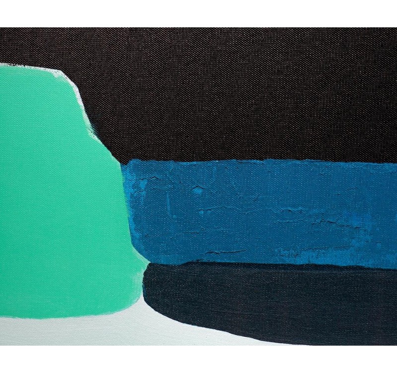 KARE obraz ABSTRACT SHAPES GREEN  73x143 cm