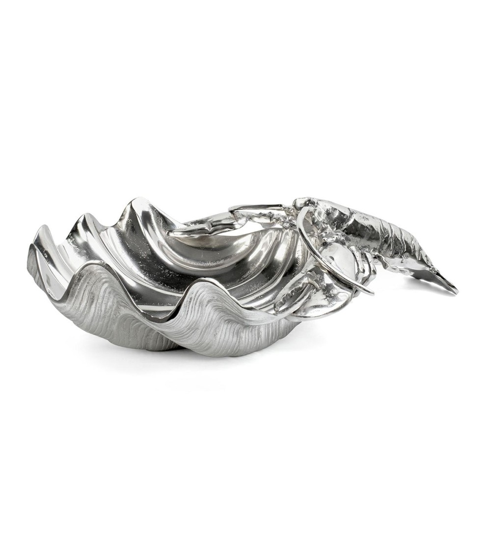 KARE chłodziarka na napoje / patera       LOBSTER srebrna