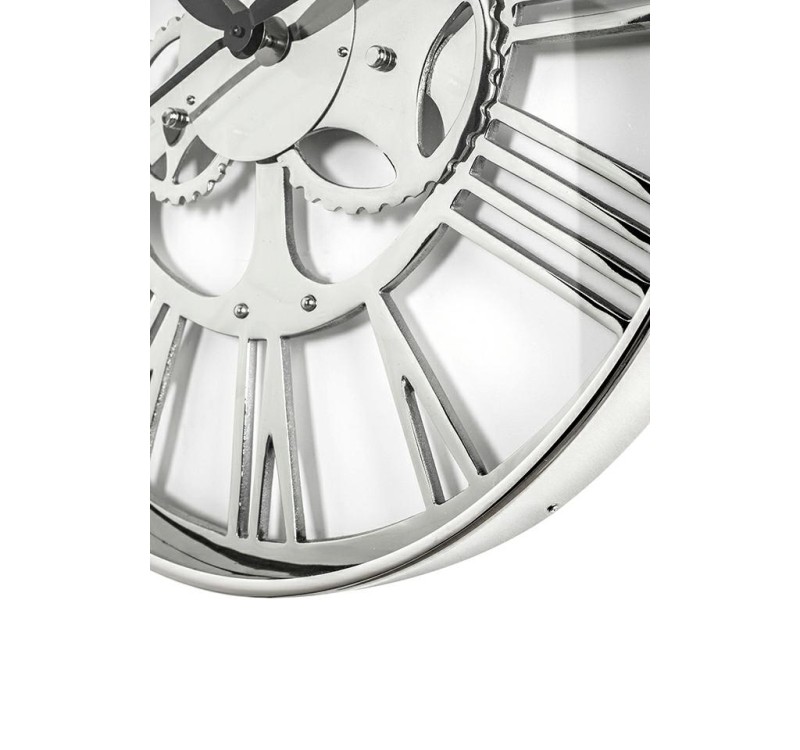 KARE zegar GEAR 60 srebrny