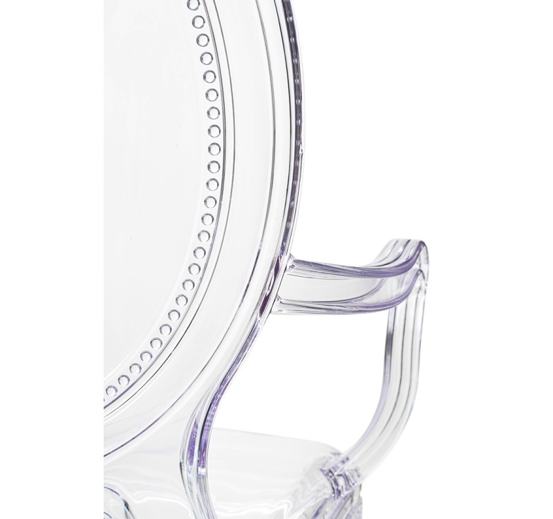 Krzesło PRINCE ARM transparentne - poliwęglan